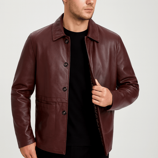 Nordori | Øko-læderjakke med skræddersyet pasform