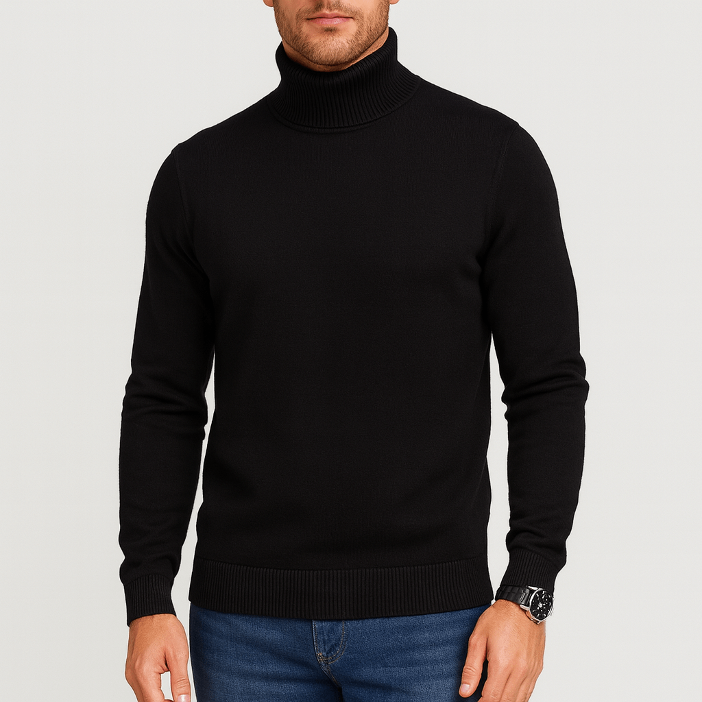 Nordori | Blød rullekrave sweater i bomuldsblanding