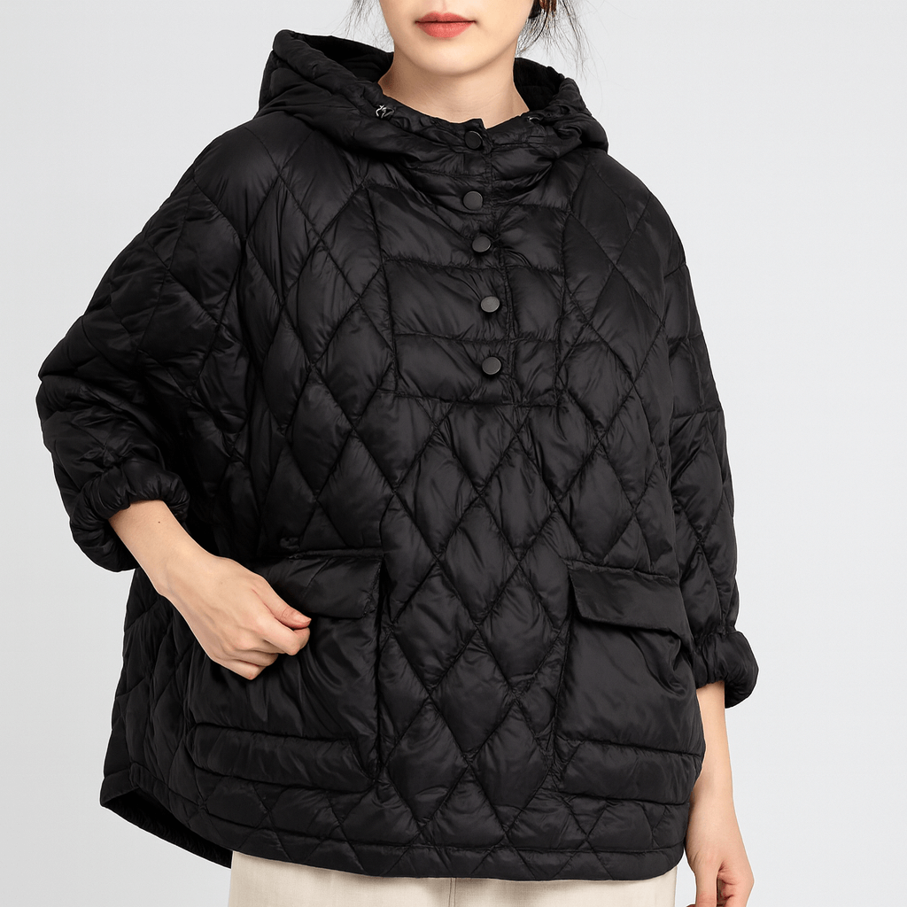 Nordori | Overdimensioneret dun vinterjakke med hætte