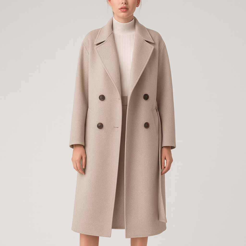 Nordori | Dobbeltbrystet lang uldfrakke