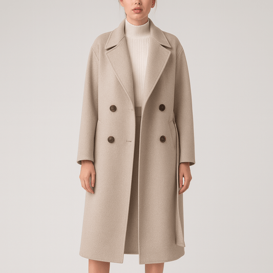 Nordori | Dobbeltbrystet lang uldfrakke