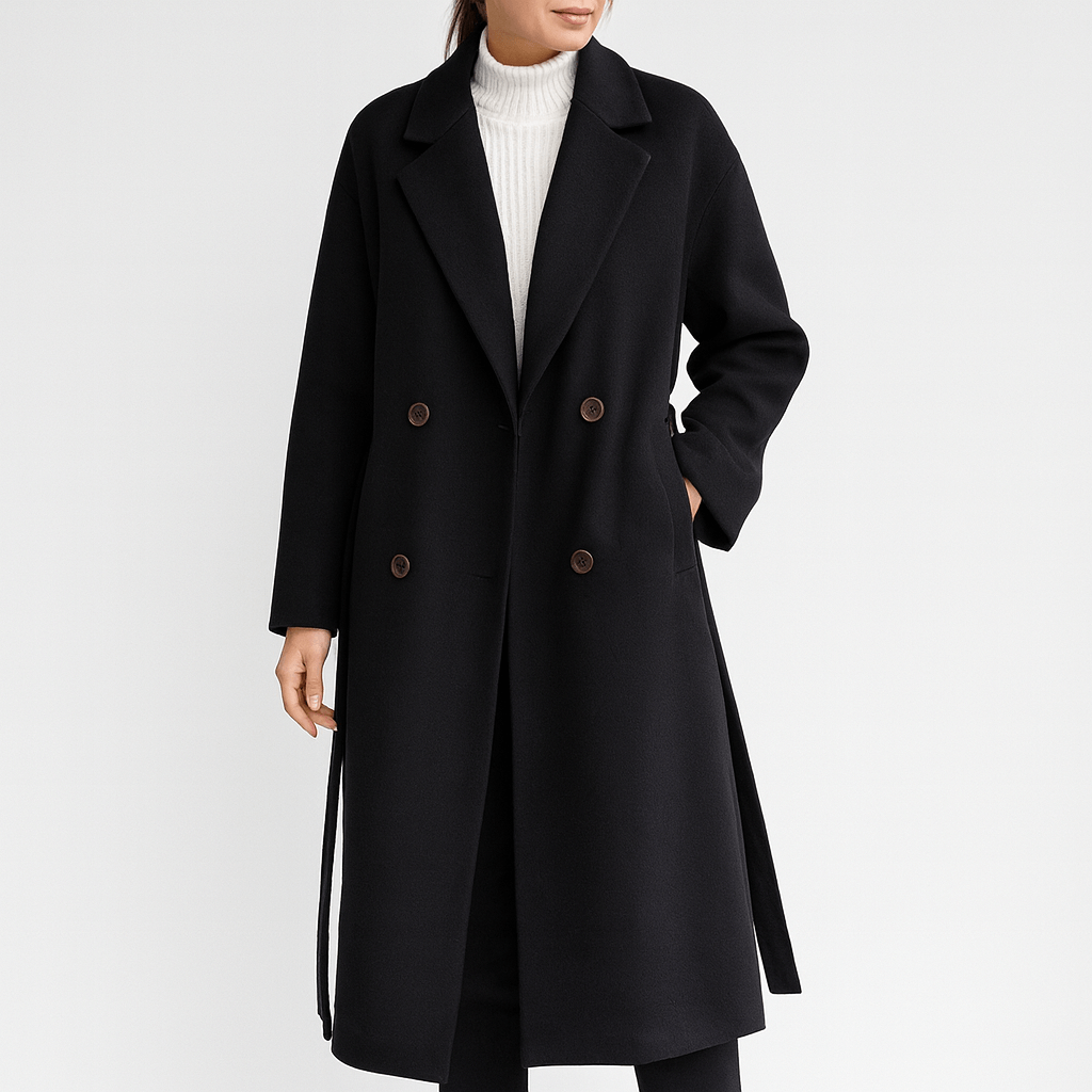 Nordori | Dobbeltbrystet lang uldfrakke