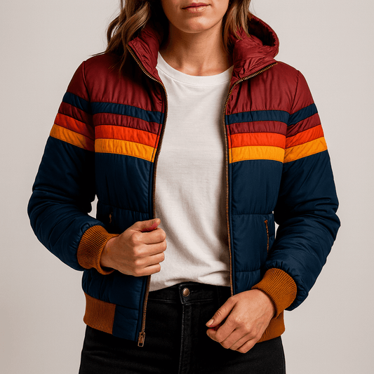 Nordori | Retro farveblok vinterjakke