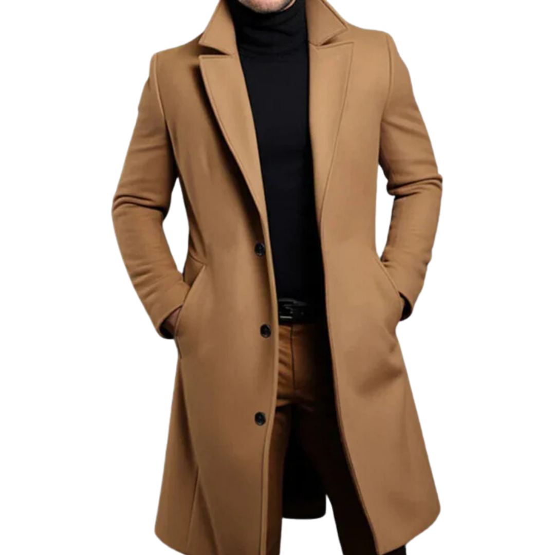 Florian - Herrefrakke med opretstående krave, perfekt til vinterdage 0