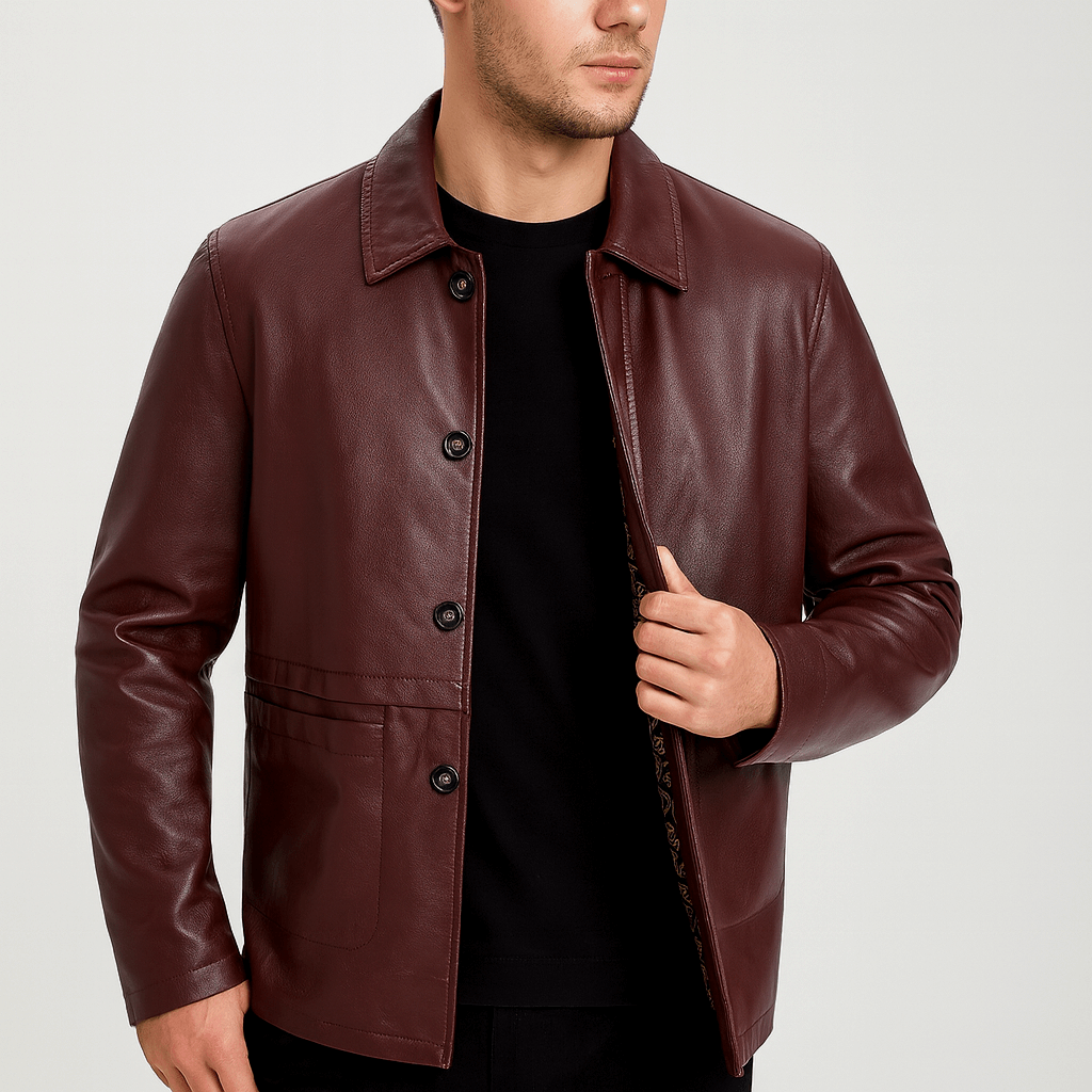 Nordori | Øko-læderjakke med skræddersyet pasform