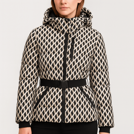 Nordori | Bæltet vinterjakke med faux pels