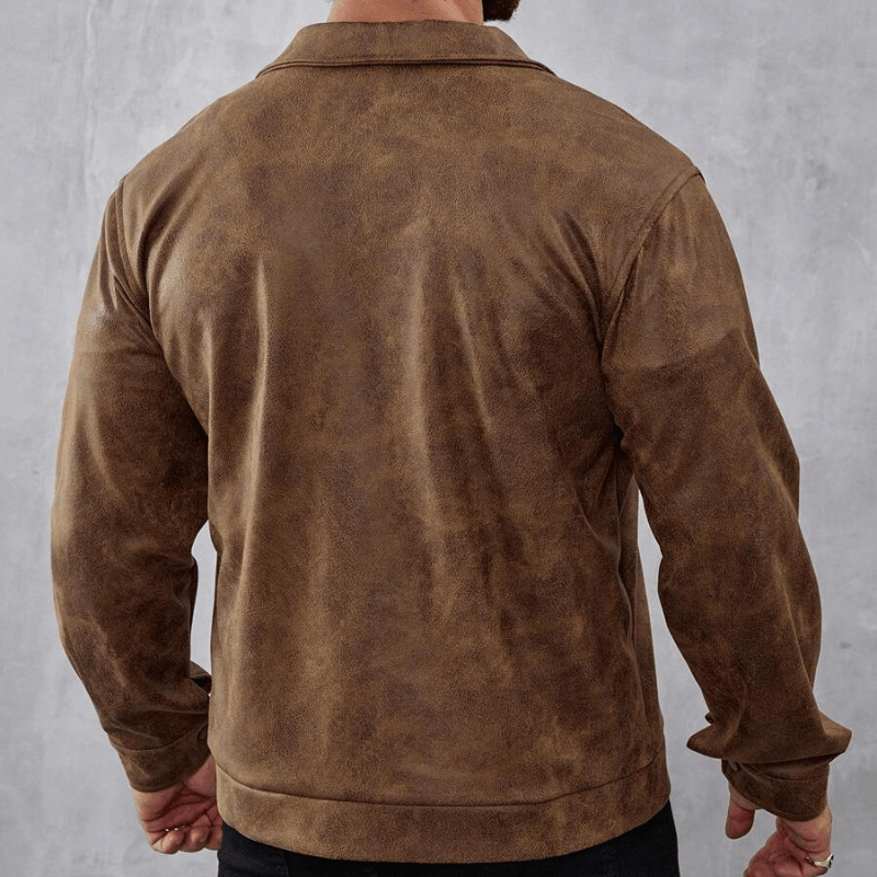 Nordori | Blødt læder, klassisk design, åndbar pasform, let isolering | Læderjakke