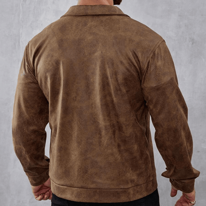 Nordori | Blødt læder, klassisk design, åndbar pasform, let isolering | Læderjakke