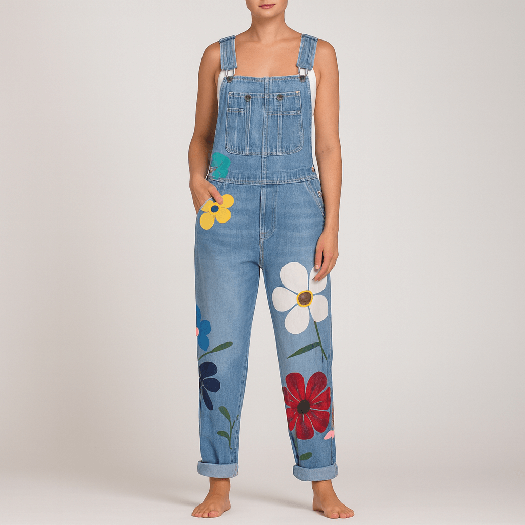 Nordori | Blomstermønster denim jumpsuit