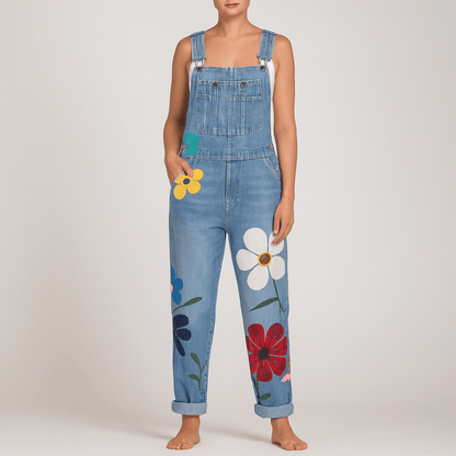 Nordori | Blomstermønster denim jumpsuit
