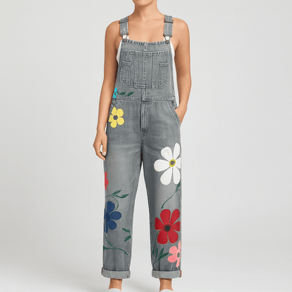 Nordori | Blomstermønster denim jumpsuit