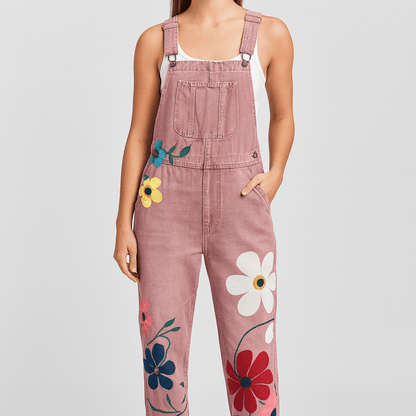 Nordori | Blomstermønster denim jumpsuit