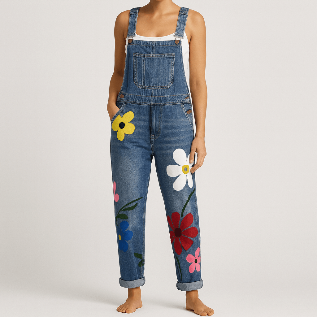 Nordori | Blomstermønster denim jumpsuit