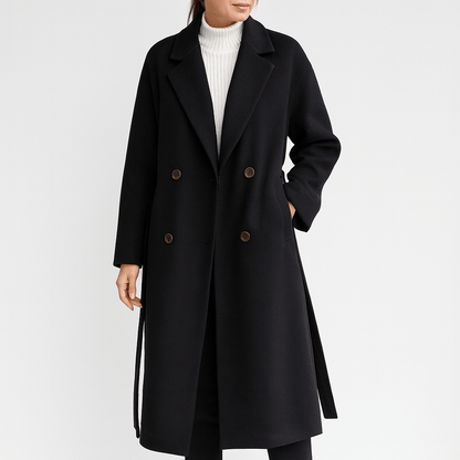 Nordori | Dobbeltbrystet lang uldfrakke