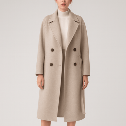 Nordori | Dobbeltbrystet lang uldfrakke