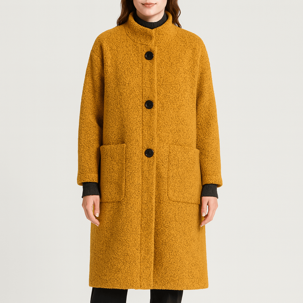 Nordori | Høj hals uldfrakke med lommer