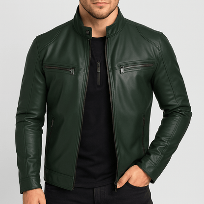 Nordori | Kvalitetslæderjakke med justerbare manchetter