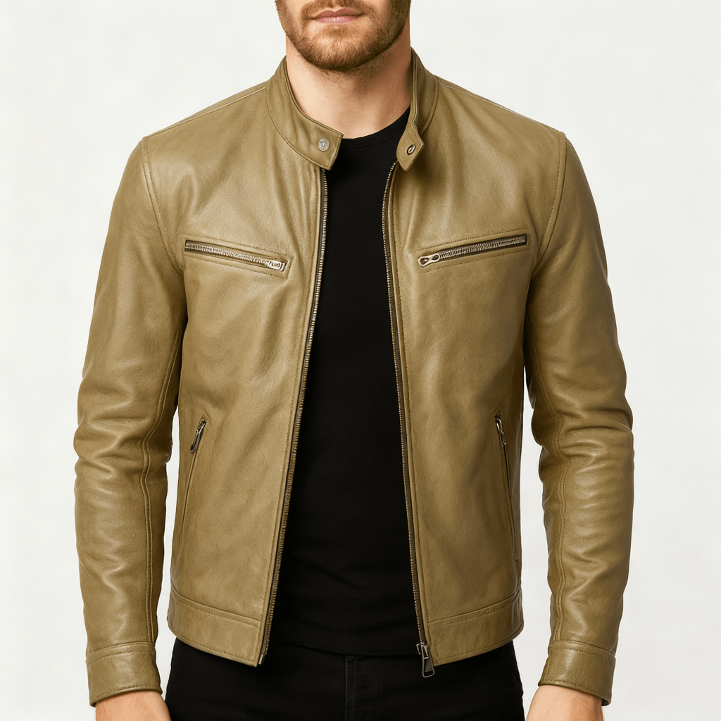 Nordori | Kvalitetslæderjakke med justerbare manchetter