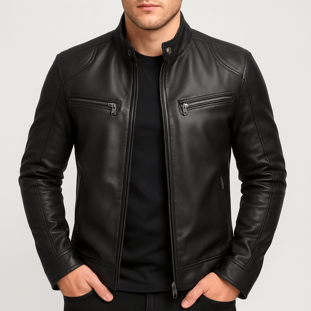 Nordori | Kvalitetslæderjakke med justerbare manchetter