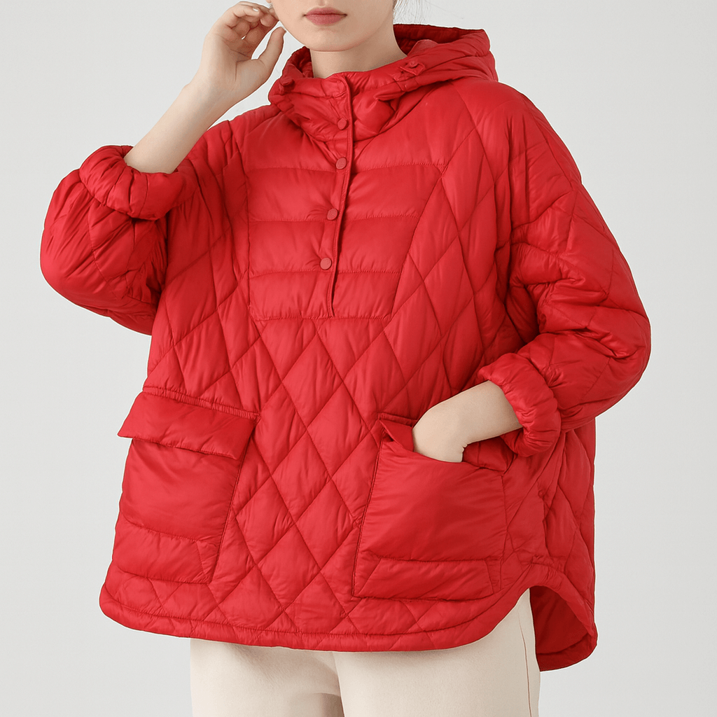 Nordori | Overdimensioneret dun vinterjakke med hætte