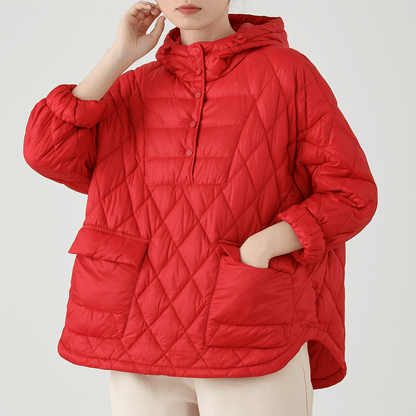 Nordori | Overdimensioneret dun vinterjakke med hætte