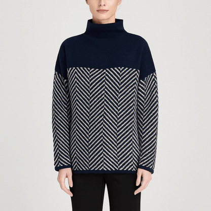 Nordori | Patchwork-trøje med rullekrave