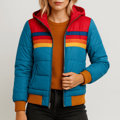 Nordori | Retro farveblok vinterjakke