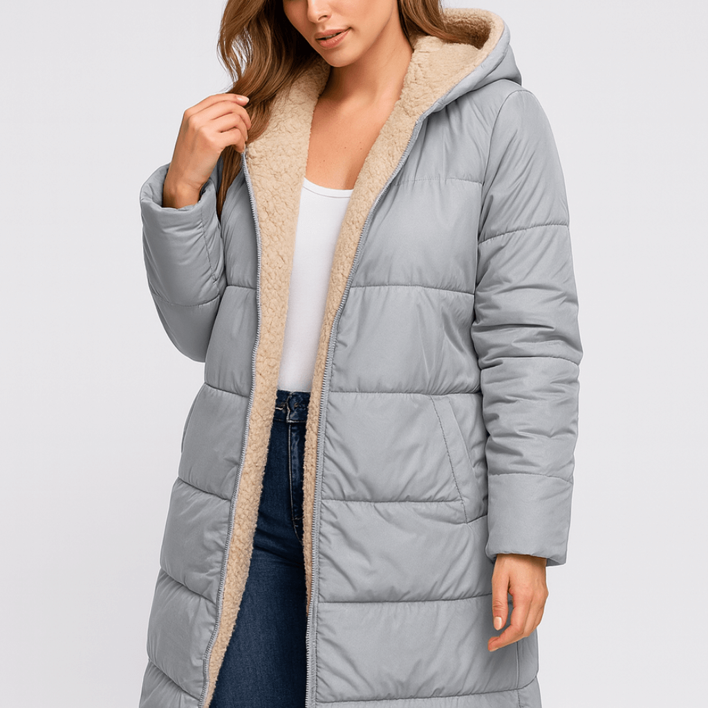 Nordori | Vendbar lang vinterjakke med hætte