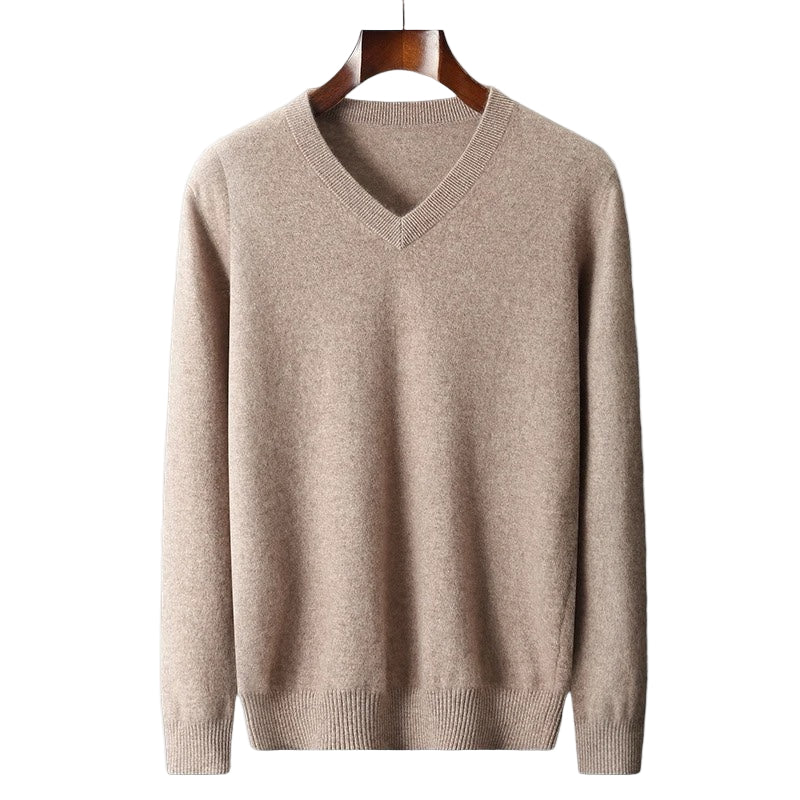 Victoria Mae | Strikket sweater i uldblanding med V-hals 0