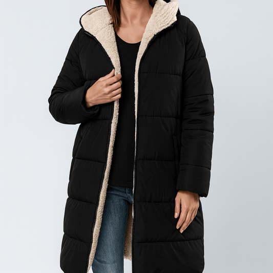 Nordori | Vendbar lang vinterjakke med hætte