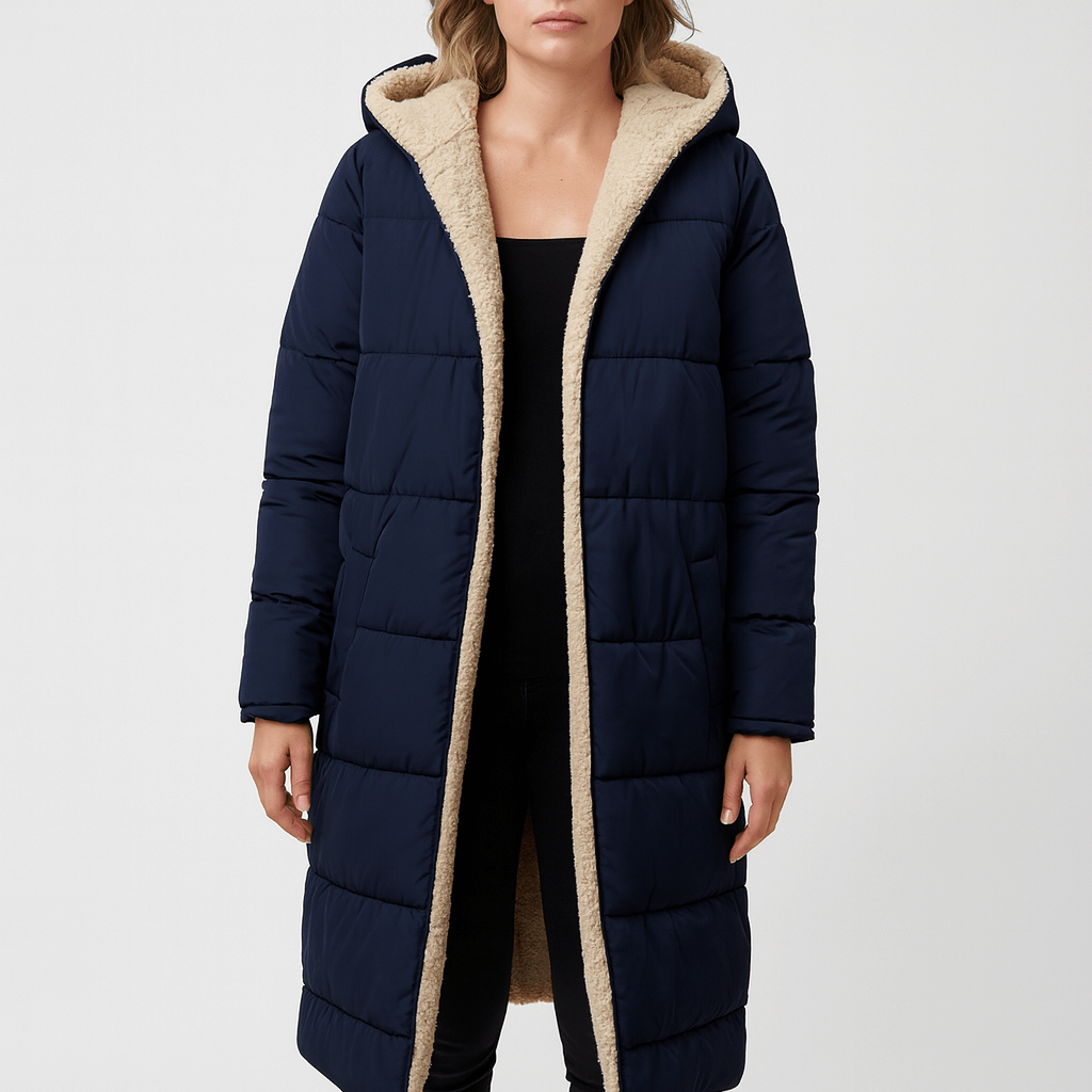 Nordori | Vendbar lang vinterjakke med hætte