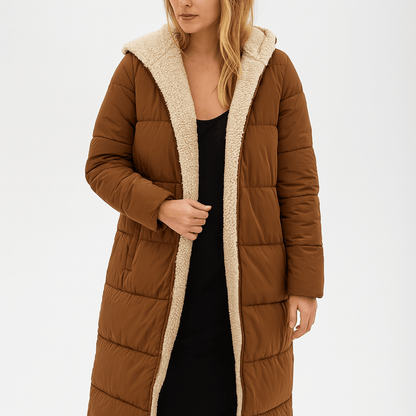 Nordori | Vendbar lang vinterjakke med hætte