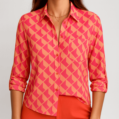 Nordori | Klassisk bluse med struktureret krave