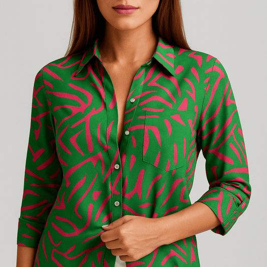 Nordori | Klassisk bluse med struktureret krave