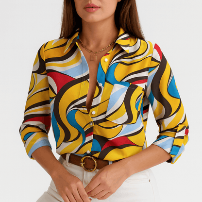 Nordori | Klassisk bluse med struktureret krave