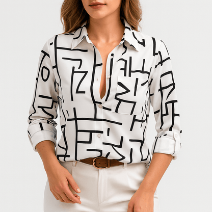 Nordori | Klassisk bluse med struktureret krave