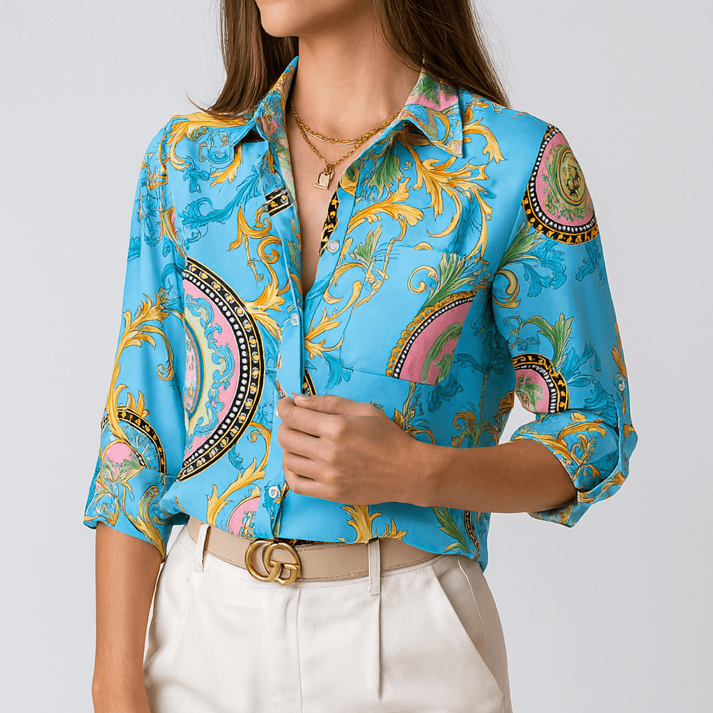 Nordori | Klassisk bluse med struktureret krave