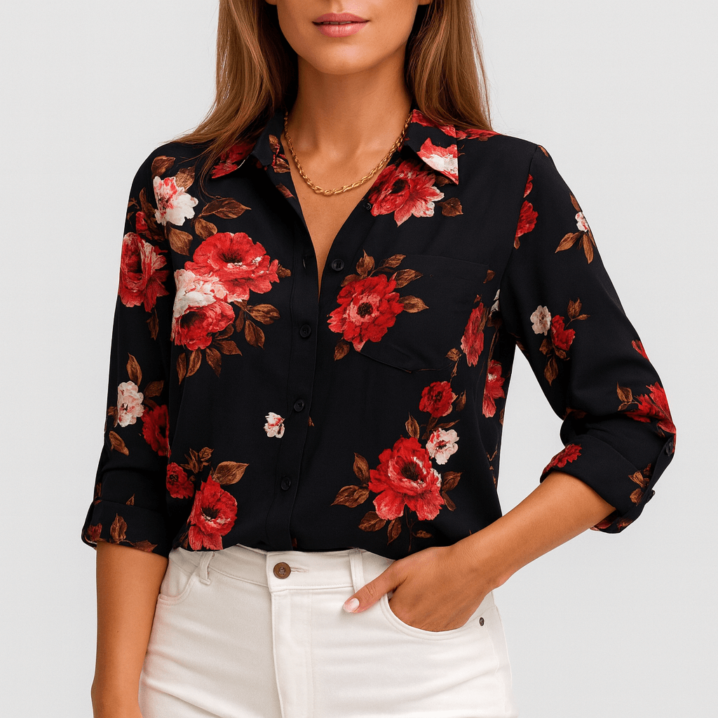 Nordori | Klassisk bluse med struktureret krave