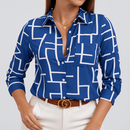 Nordori | Klassisk bluse med struktureret krave