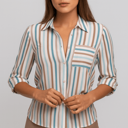 Nordori | Klassisk bluse med struktureret krave