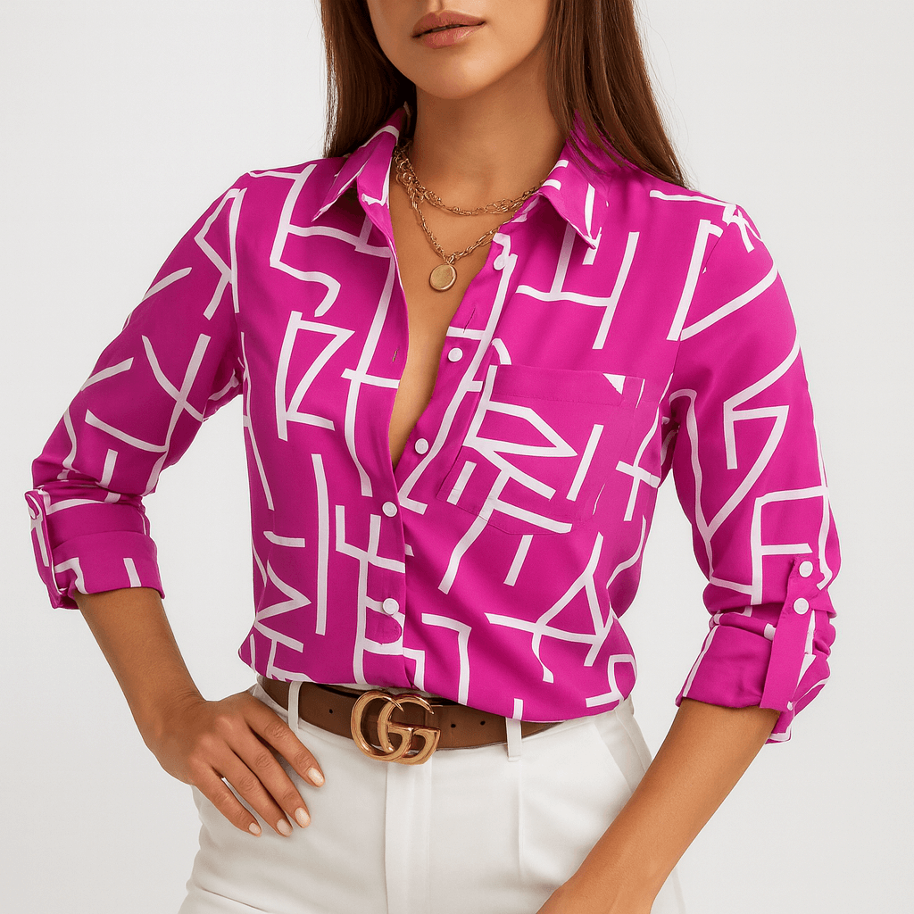 Nordori | Klassisk bluse med struktureret krave