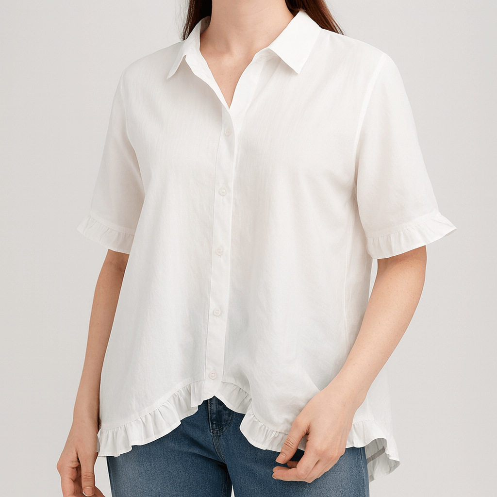 Nordori | Klassisk bluse i bomuldsblanding