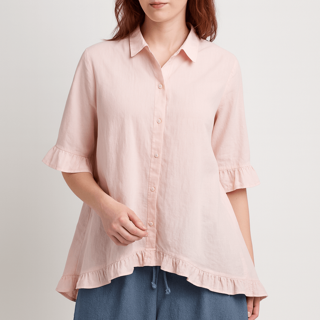 Nordori | Klassisk bluse i bomuldsblanding