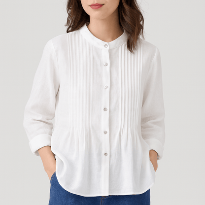 Nordori | Økologisk løstsiddende hørbluse