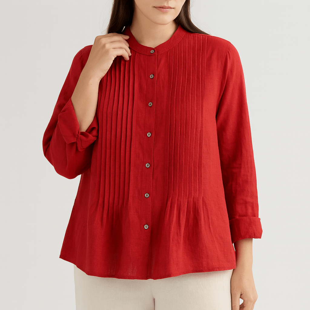 Nordori | Økologisk løstsiddende hørbluse