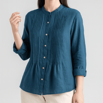 Nordori | Økologisk løstsiddende hørbluse