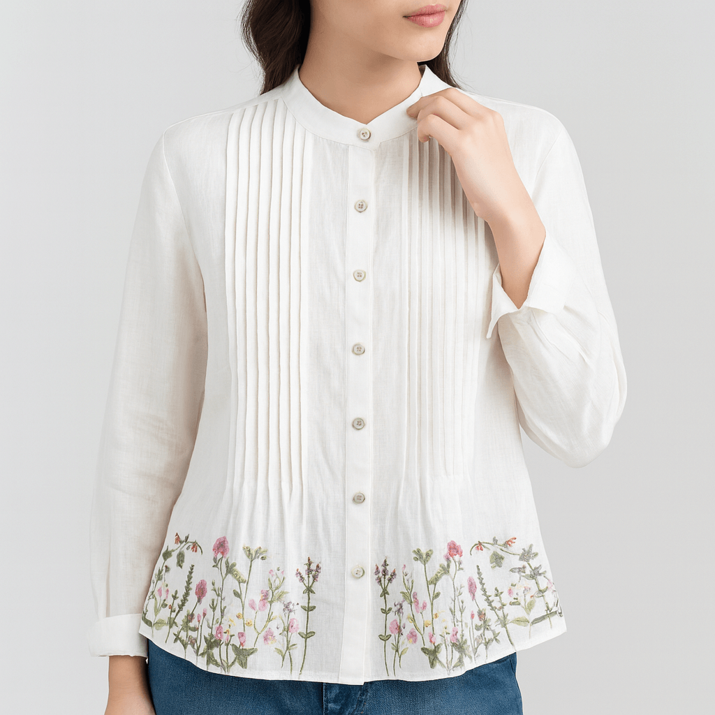 Nordori | Økologisk løstsiddende hørbluse