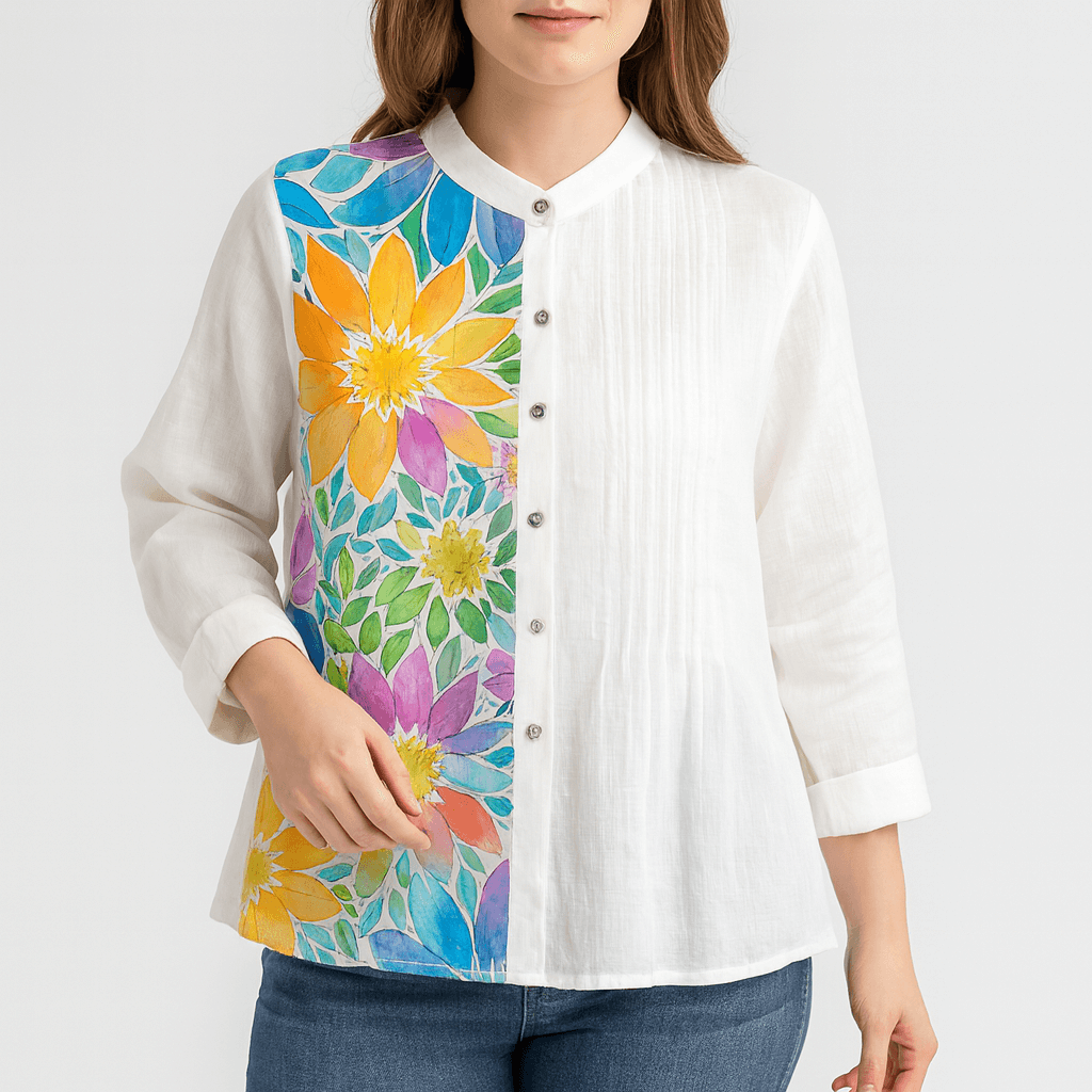 Nordori | Økologisk løstsiddende hørbluse