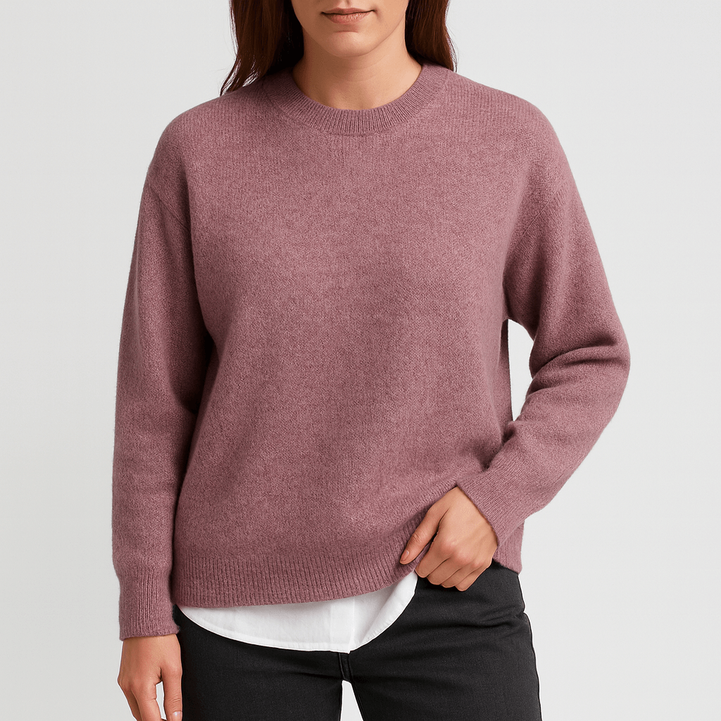 Nordori | Luksuriøs blød rund hals sweater med løs pasform