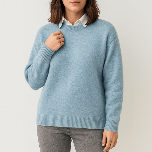 Nordori | Luksuriøs blød rund hals sweater med løs pasform